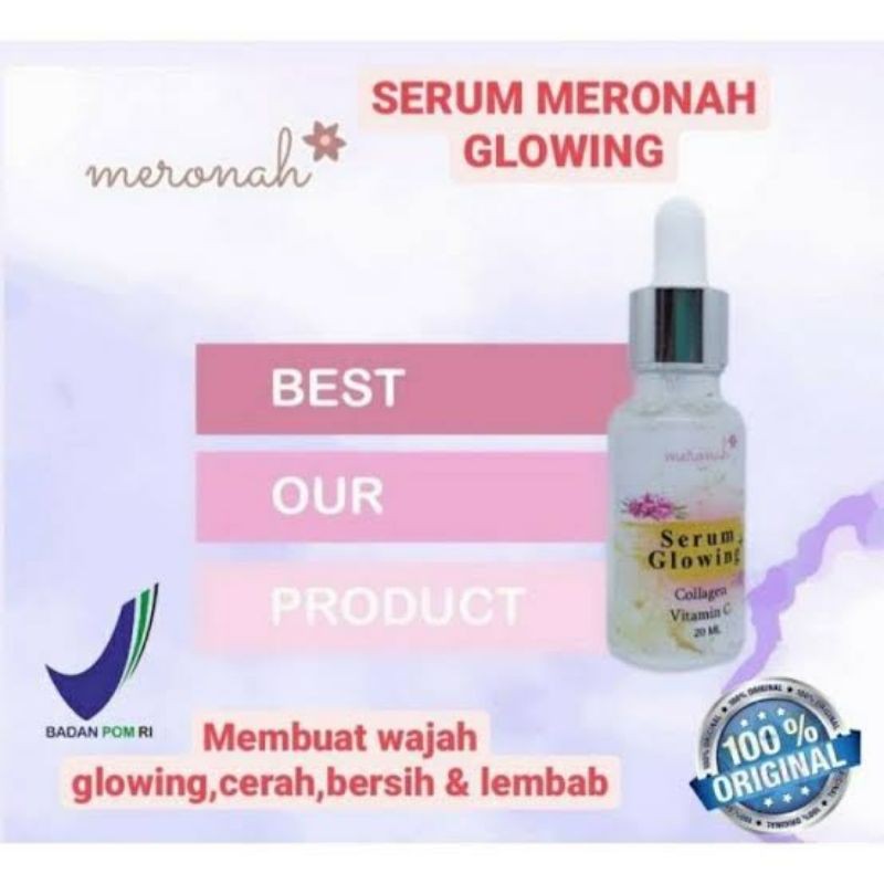 Serum Meronah glowing collagen vitamin c vit mencerahkan wajah