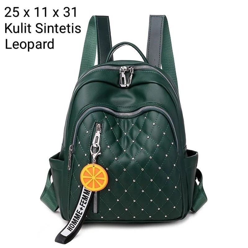 tas ransel wanita lemon tas lemon backpack wanita stylish tas multifungsi lemon bags tas kulit stude