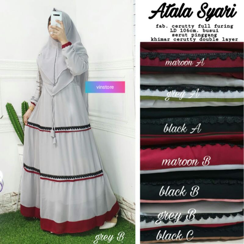 Atala Syari By Vinstore || Gamis Syari