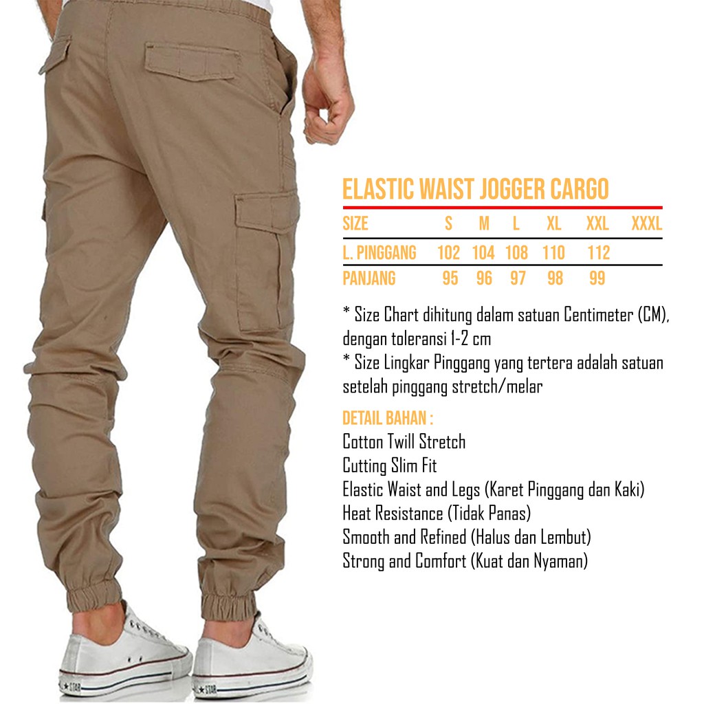 Celana Panjang Pria Jogger Cargo - Joger Kargo Slimfit Premium by Caesar Olshop