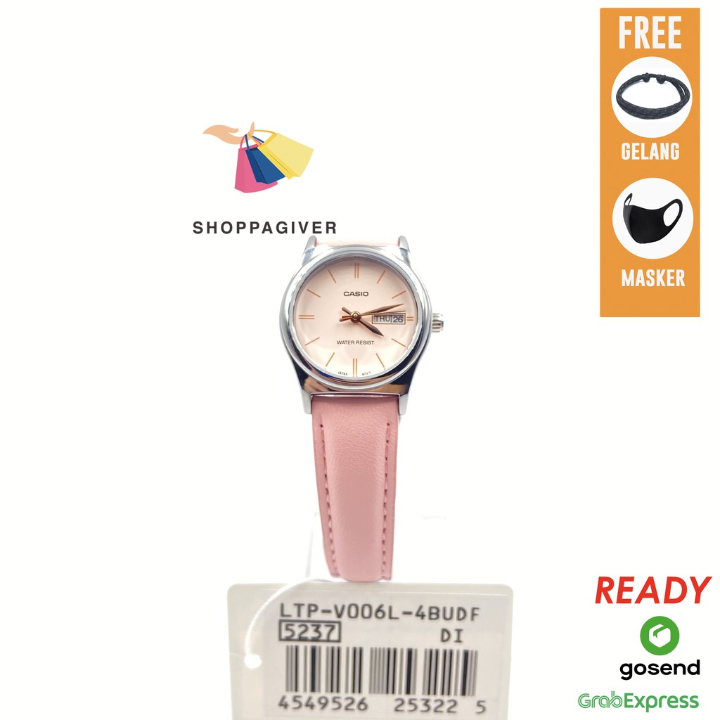 JAM TANGAN WANITA CASIO ORIGINAL LTP-V006L / LTP-V006L-4B / LTP-V006L-4BUDF ANALOG BERGARANSI