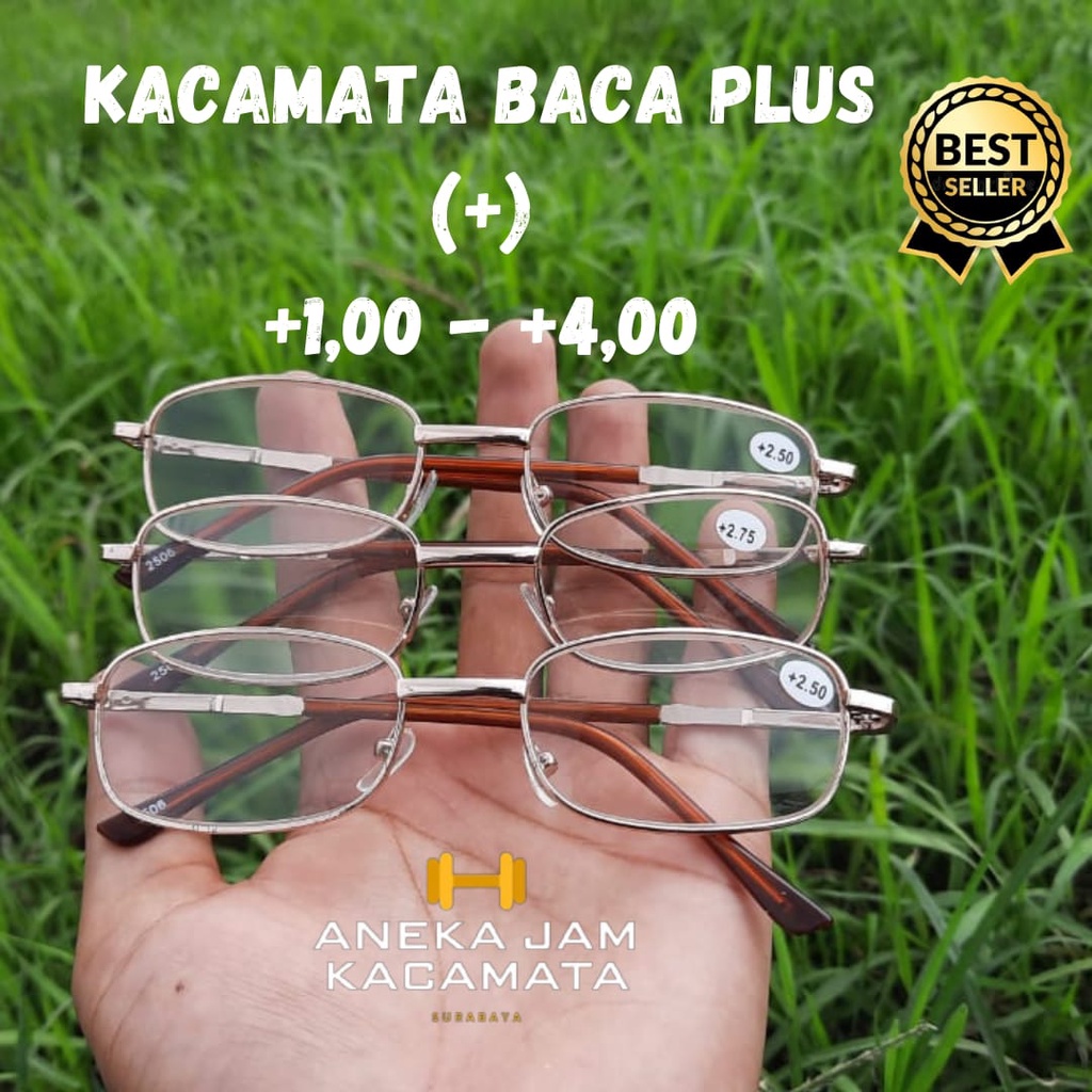 KACAMATA BACA PLUS(+) FRAME TITANIUM TYPE 389.IL UKURAN +1,00 - +3,00 /KACAMATA BACA LENSA RABUN DEKAT/KACAMATA BACA PLUS FRAME TITANIUM