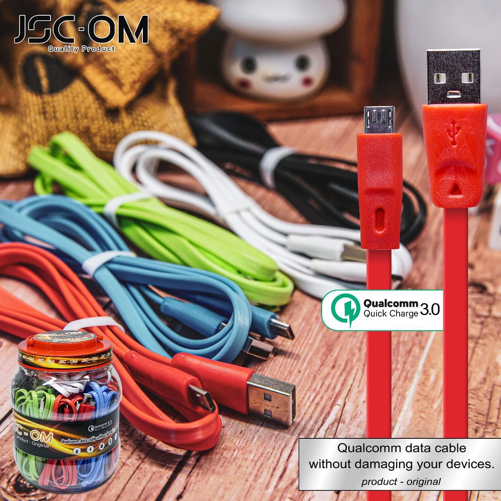 JSC kabel data JSC-OM Macaron Warna fast charging 2.4a