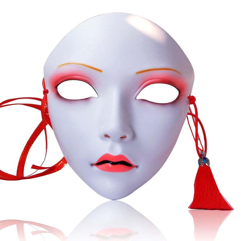 Mxbeauty Halloween Cosplay Masker Kabuki Masker Masquerade Festival Gaya Cina Kupu-Kupu Topeng Cherry Hiasan Kepala Kostum Props Kecantikan Wajah Hanfu Aksesoris Pesta Props