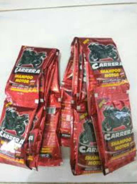 24PCS SHAMPOO MOTOR CARRERA Doff isi 20 Ml  Sampo Cuci Motor Sabun Cuci Motor &amp; Mobil Doff Matte