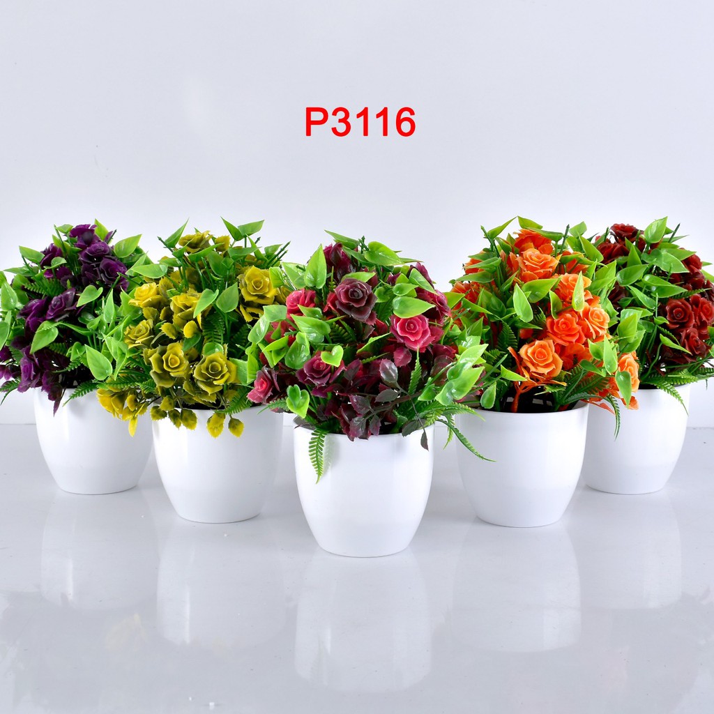 COD/ TL88 TANAMAN BUNGA HIAS POT TANAMAN HIAS DEKORASI RUMAH  DAN BUNGA PLASTIK  P3116-1