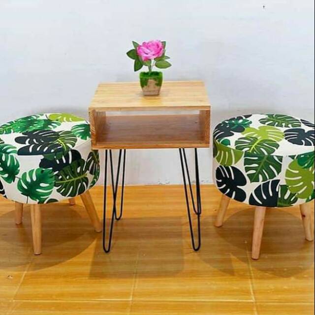 Stool + Table set coffee​ table nakas stool sofa puff