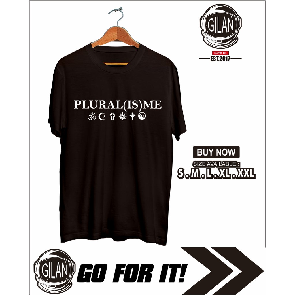  KAOS  BAJU  DISTRO  PLURALISME INDONESIA GILAN CLOTH 