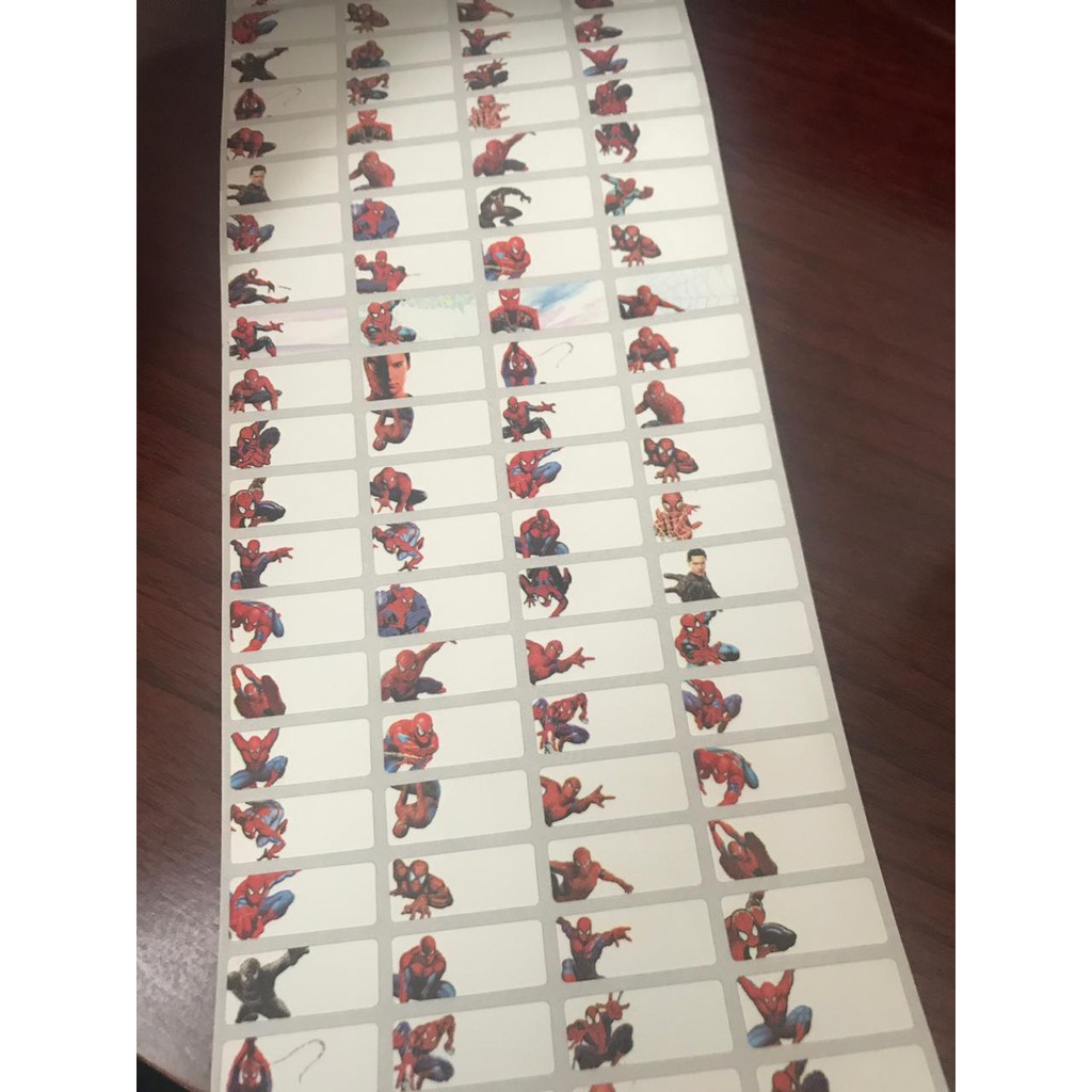 

Stiker label nama Name Sticker Spiderman Spider Hero Namelabel waterproof anti air anti sobek
