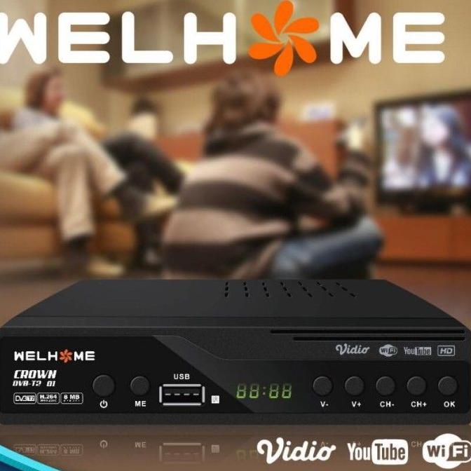 Set Top Box Tv Digital Welhome DVB T2 EWS UHF HD set topbox tv analog ke digital / set topbox tv digital untuk tv tabung / stb tv digital murah