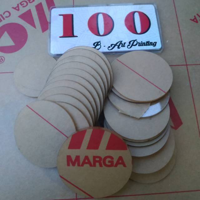 BAHAN Akrilik Acylic Bahan Medali Kalung bulat 2 mm