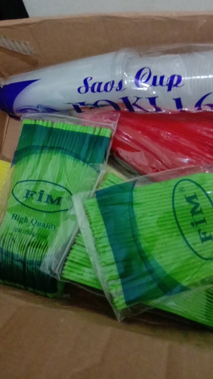 Cup Saos/sambal 30 Ml Round + Tutup Merek Hoki Harga 1 Roll Isi 50 Pcs