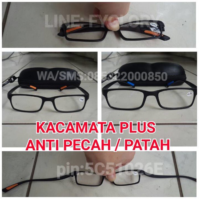 kacamata plus buat baca ANTI PATAH DAN PECAH