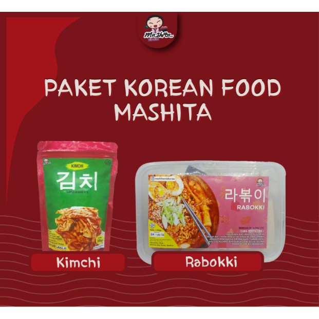 

Rabokki 500gr dan Kimchi 200gr Mashita Miekorea
