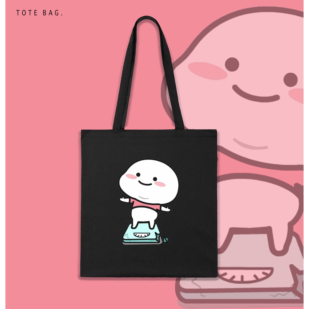 TOTE BAG WANITA / PENTOL DIET / QUBY / TAS LES / TAS SANTAI / TAS KULIAH / BAHAN KANVAS