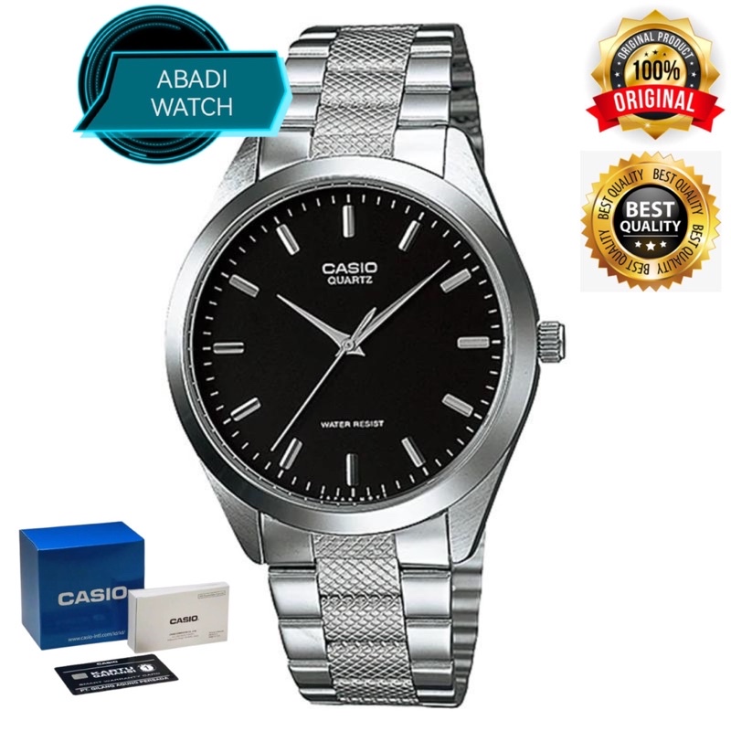 CASIO MTP-1274D-1ADF FULL SILVER JAM TANGAN PRIA ORIGINAL BUKAN BM