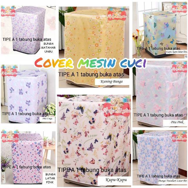 [BIG SALE] [TIPE A] 1 TABUNG BUKA ATAS] Cover Mesin Cuci Motif Bahan Satin MOTIF 1