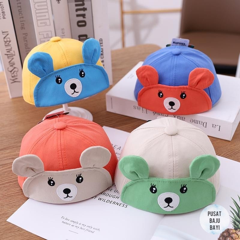 Topi Bayi Baseball Anak 1 sd 3 Tahun Hat Baby BEAR Dua Warna Kualitas Impor