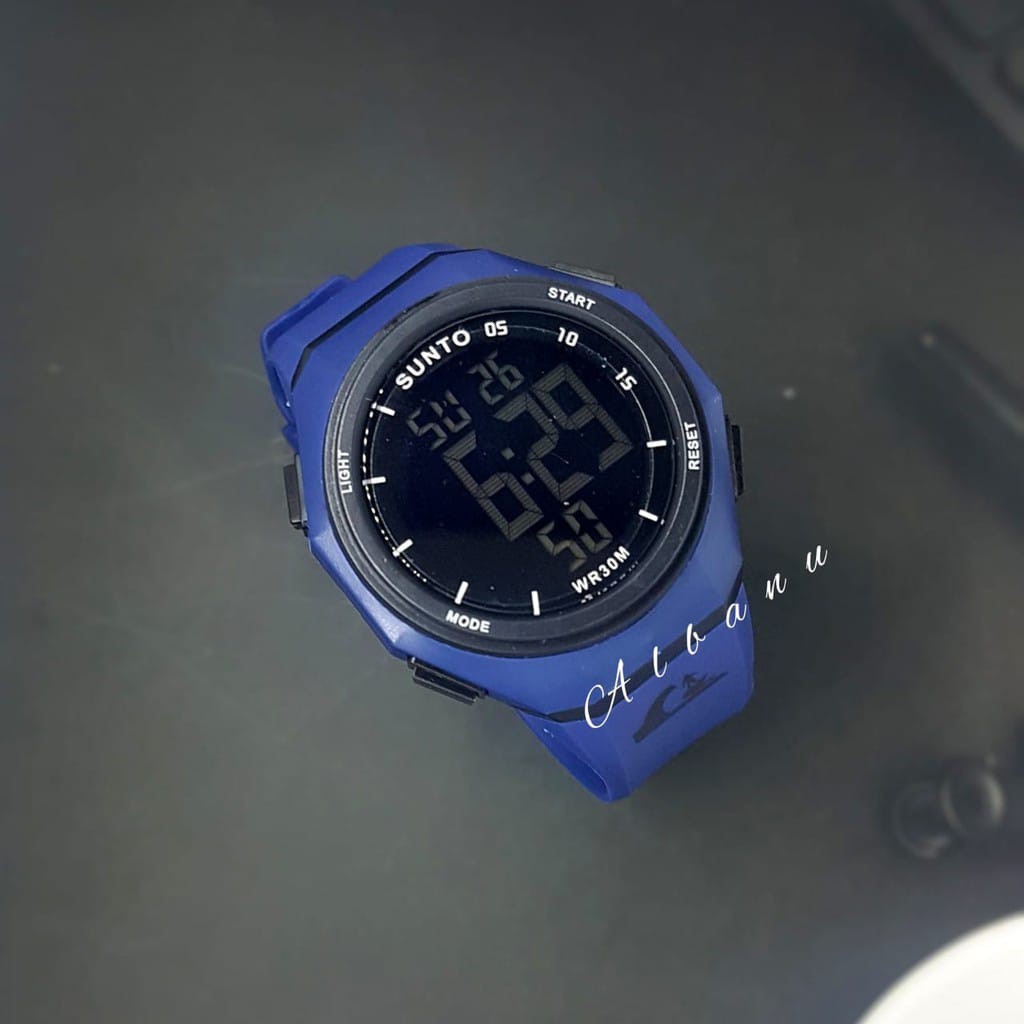 (SS) Jam Tangan Pria Sporty Keren Import Tahan Air SN-333 Digital Strap Rubber