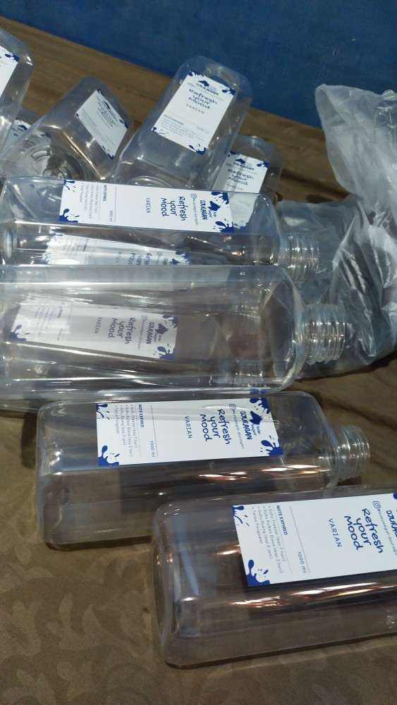 @10pcs Botol Kick Square 1000ml / Botol Kotal Tebal 1000 Ml