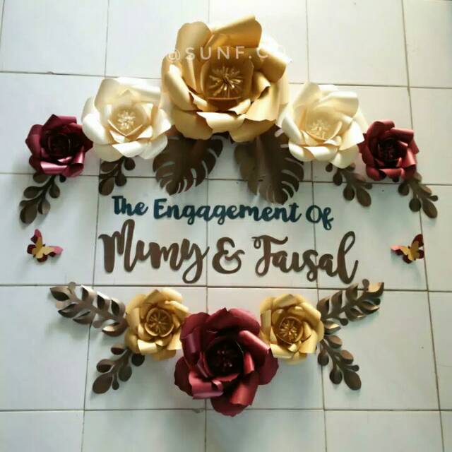 

Paper flower + tulisan dan nama