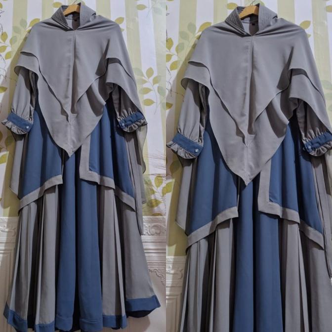 COD Baru Gamis syari ceruty Gamis syari ibu ibu remaja jumbo mewah set khi