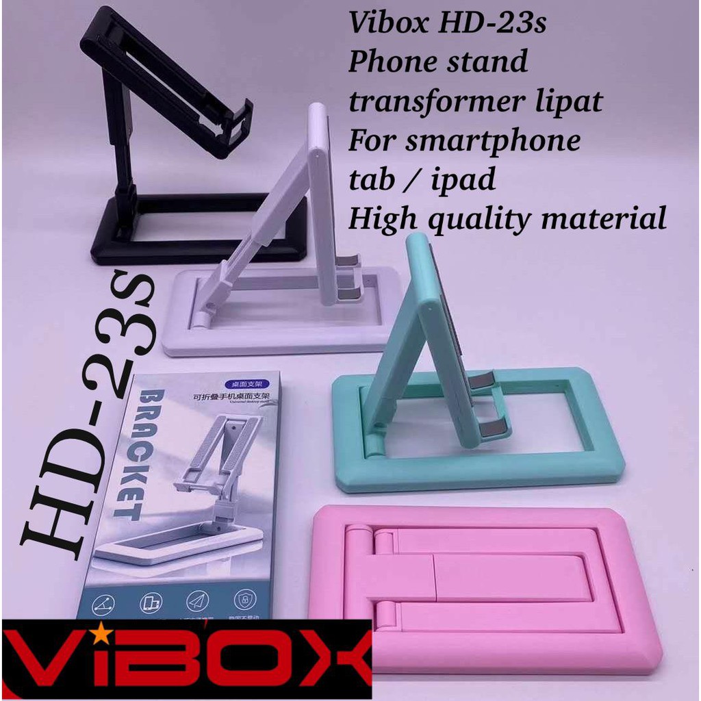 HD23s Liftable Foldable Phone Holder Stand HP Meja Folding desktop HD-23S / VB30 VIBOX transformer