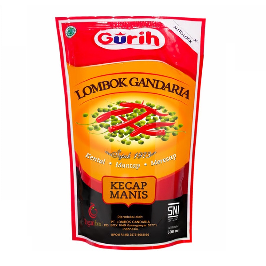 

kecap manis lombok gandaria gurih gula aren pouch 550