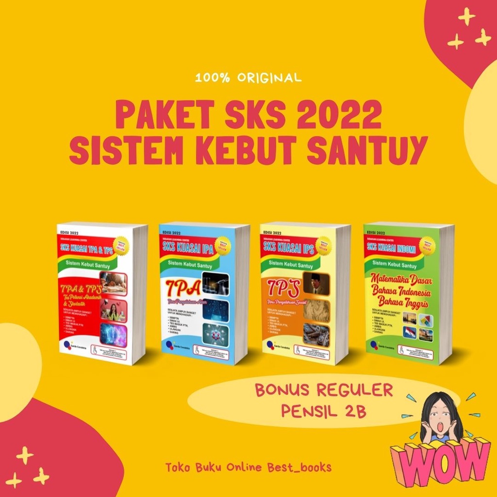 BUKU SKS 2022 / SKS IPS 2022 / SKS IPA 2022 / SKS MATEMATIKA / SKS TPA TPS / SKS INDOMIE