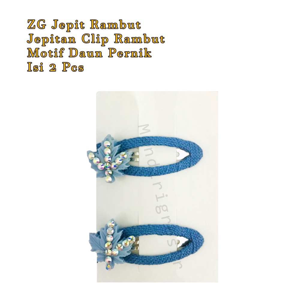 ZG Jepit Rambut *Fashion Jewelry*Jepitan Clip Rambut *Motif Daun