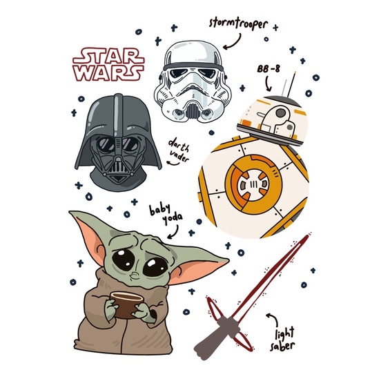 

sticker sheet starwars