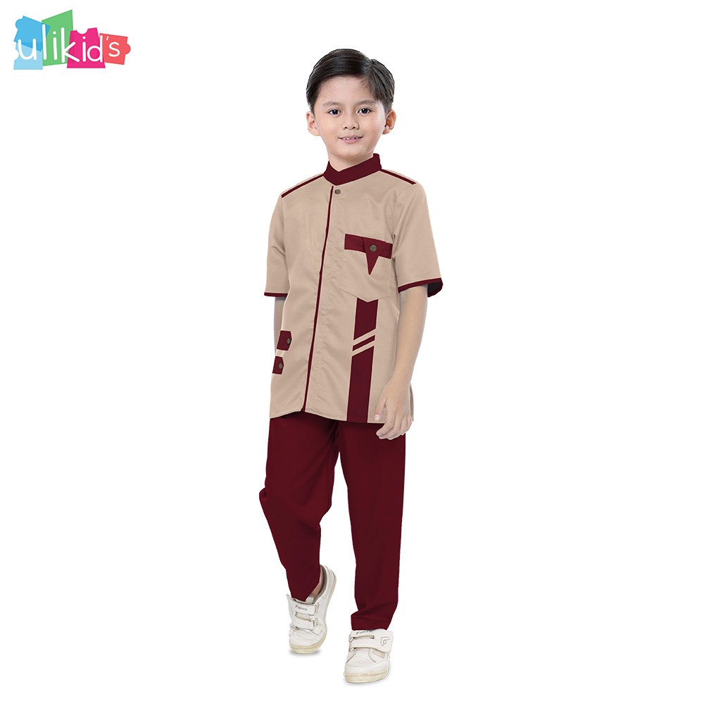 Ulikids Setelan Baju Koko Anak Laki Laki Model Yazan Bahan Katun Toyobo Premium (COD) (PROMO)-3