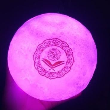 SPEAKER LAMPU BULAN AL Quran 3D Digital Moon Bluetooth With Remote