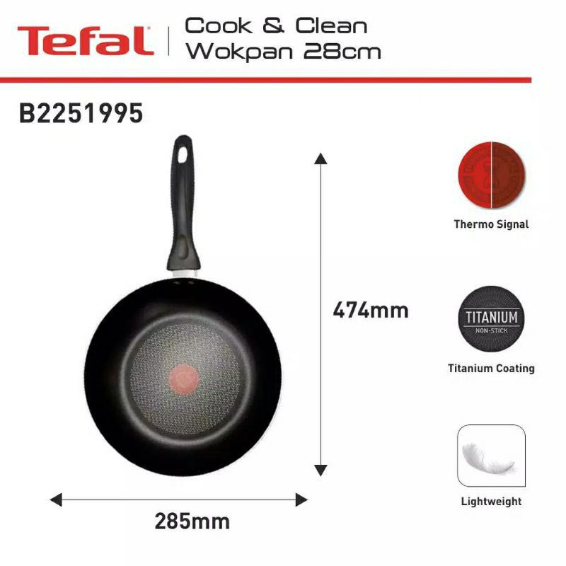 Tefal Cook & Clean Wokpan 28cm Original