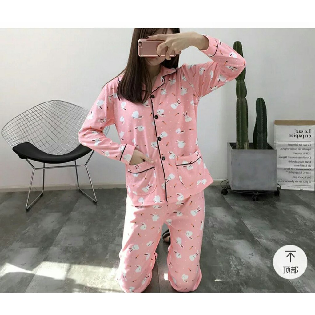 baju tidur wanita model banyak motif  motif pajamas line pp piyama murah / pajamas pp import premium