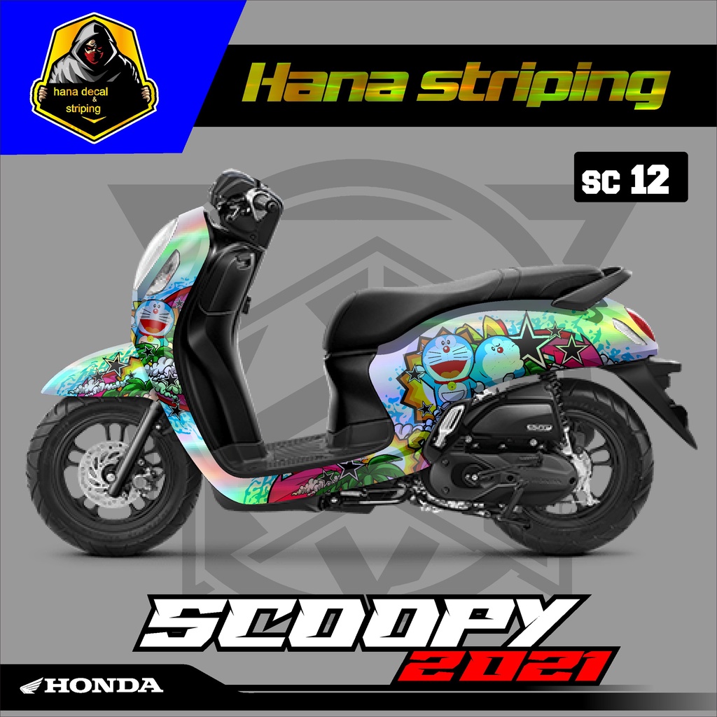 DECAL STIKER SCOOPY NEW HOLOGRAM FULL BODY kode 12