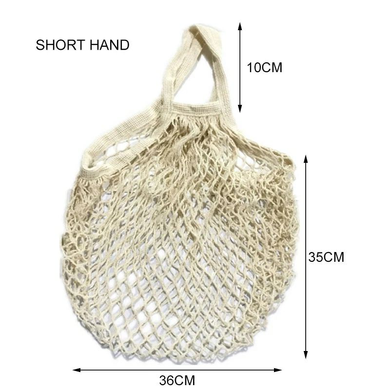 Tas Belanja Jaring Katun Tas Jaring Reusable Bag Grocery Bag Tas Pantai Net Shopping Bag Tas Ramah Lingkungan