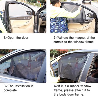  Tirai Jendela  Mobil  Magnetik Pelindung Sinar Matahari UV 