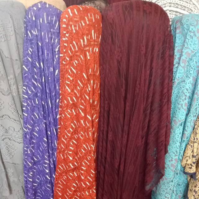 HARGA PER 0.5m Kain/bahan BROKAT RENDA (brokat LACE) ANTIK (LIMITED) full 100% cotton dan renda Cord