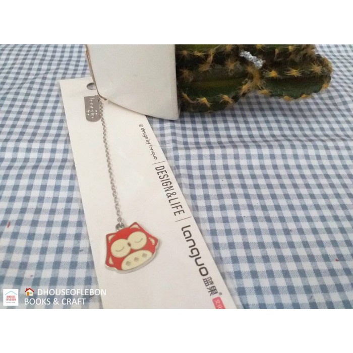 

Eklusif Bookmark / Pembatas Buku Rantai Jepang Import Ori Motif Owl Trendi