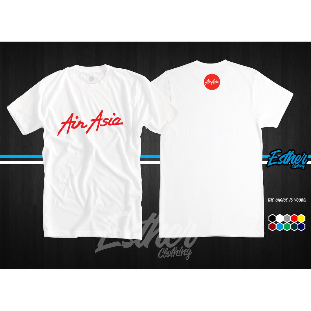 Kaos Baju Maskapai Air Asia Kaos Perusahaan  -Esthercloth