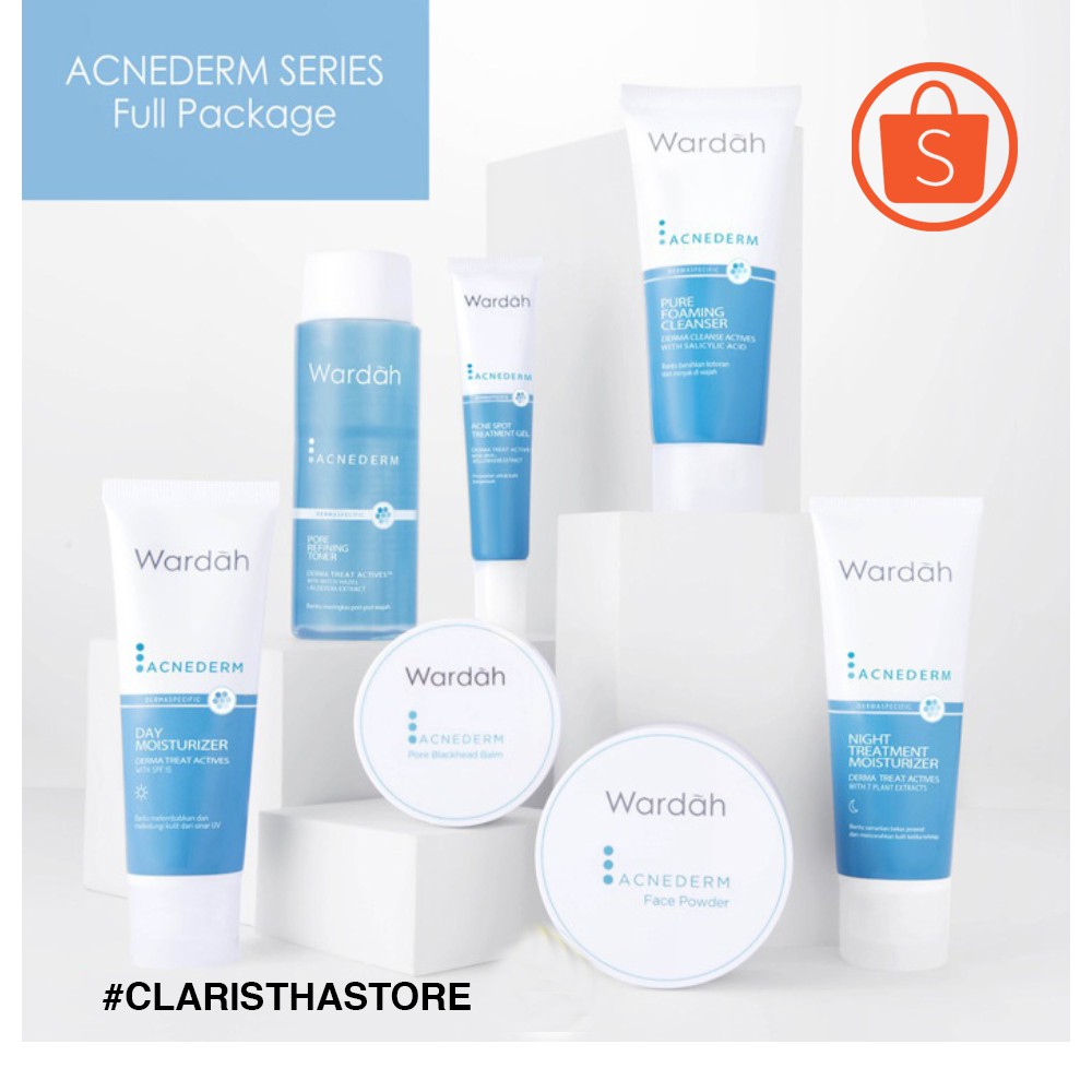 Promo Paket Wardah Acnederm Series Complete Package 7 in 1 Promo