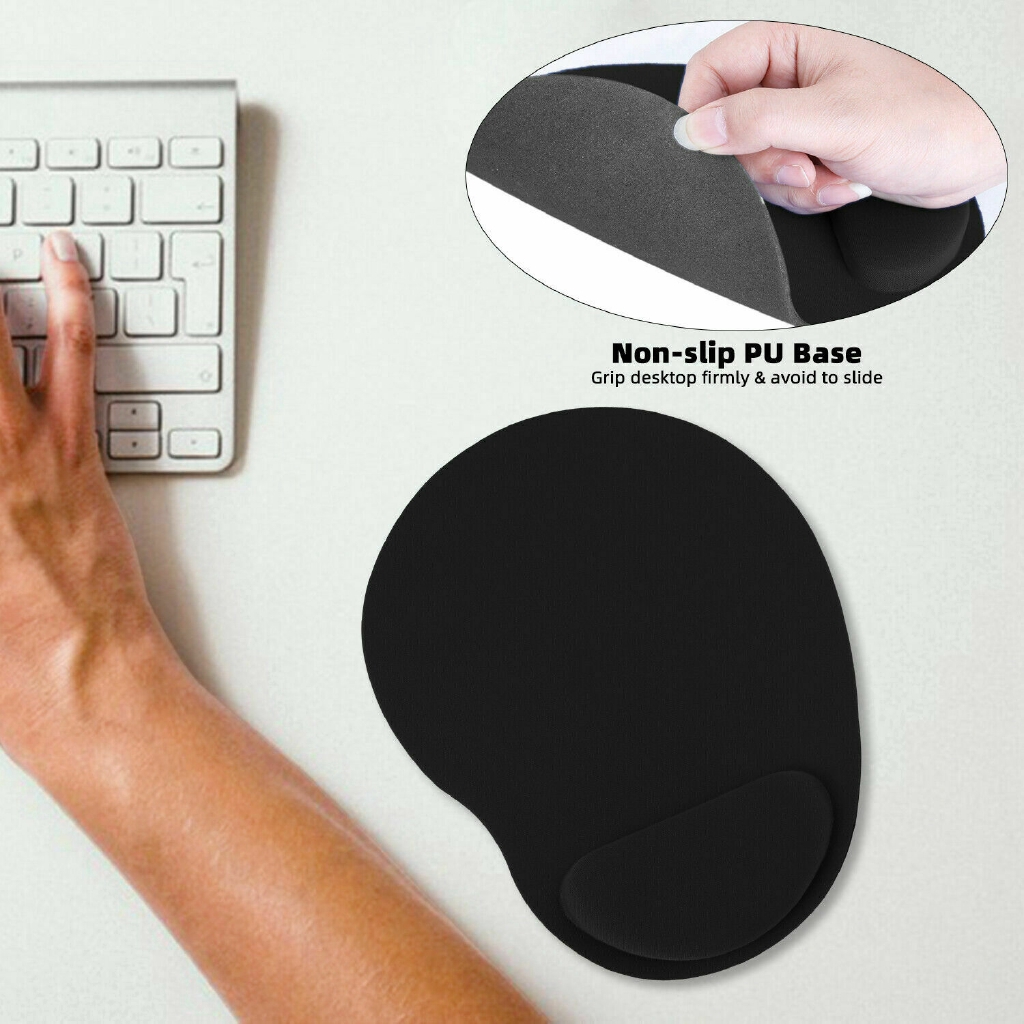 Ergonomic Mouse Pad with Wrist Support Soft Silicone EVA Mouse Mat for Laptop Desktop Hand Rest