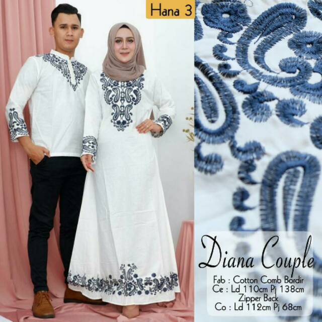 NEW DIANA COUPLE BAJU LEBARAN PUTIH