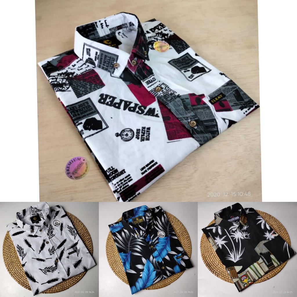 Kemeja Surfing Pria Kemeja Distro Kemeja Pantai Motif Hawai