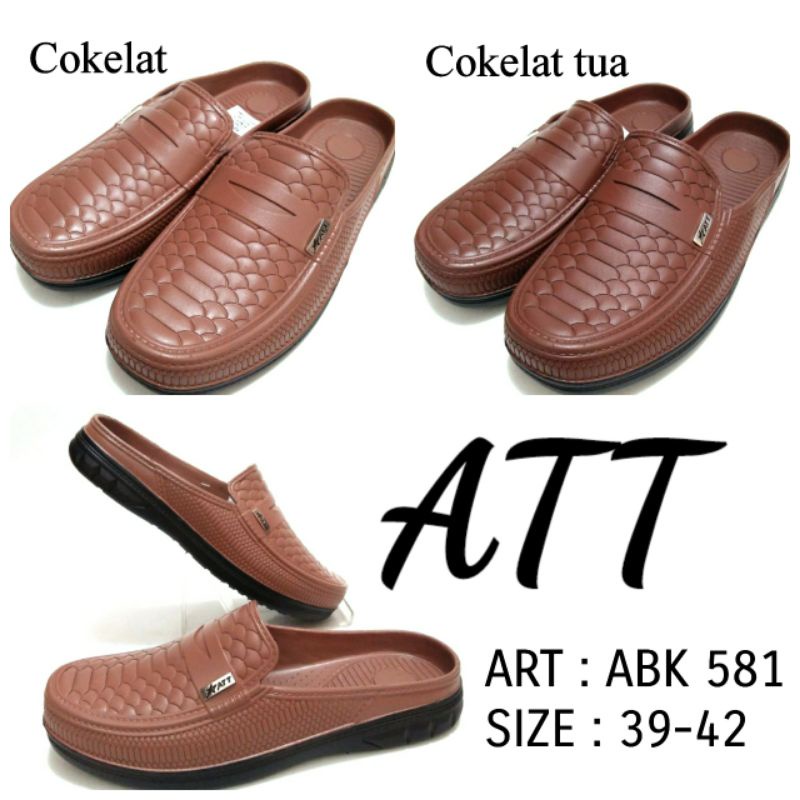 SANDAL SLIPON COWOK FULL KARET ATT ABK 581 TERBARU DAN RINGAN