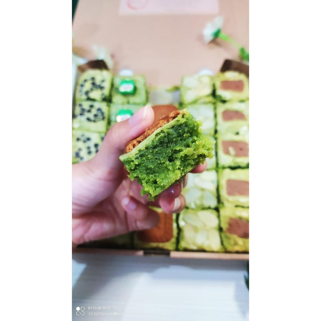 

Terbaru Premium Matcha Browns Brownies Bella Brownies Panggang Sekat Green Tea - tanpa bubble