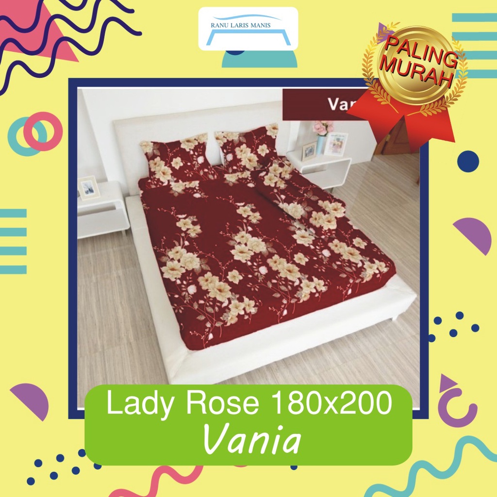 Sprei Lady Rose Vania Ukuran 180x200 Nomor 1 Seperei Nomer Satu Anak Ladyrose No 180 X 200 Sperei De