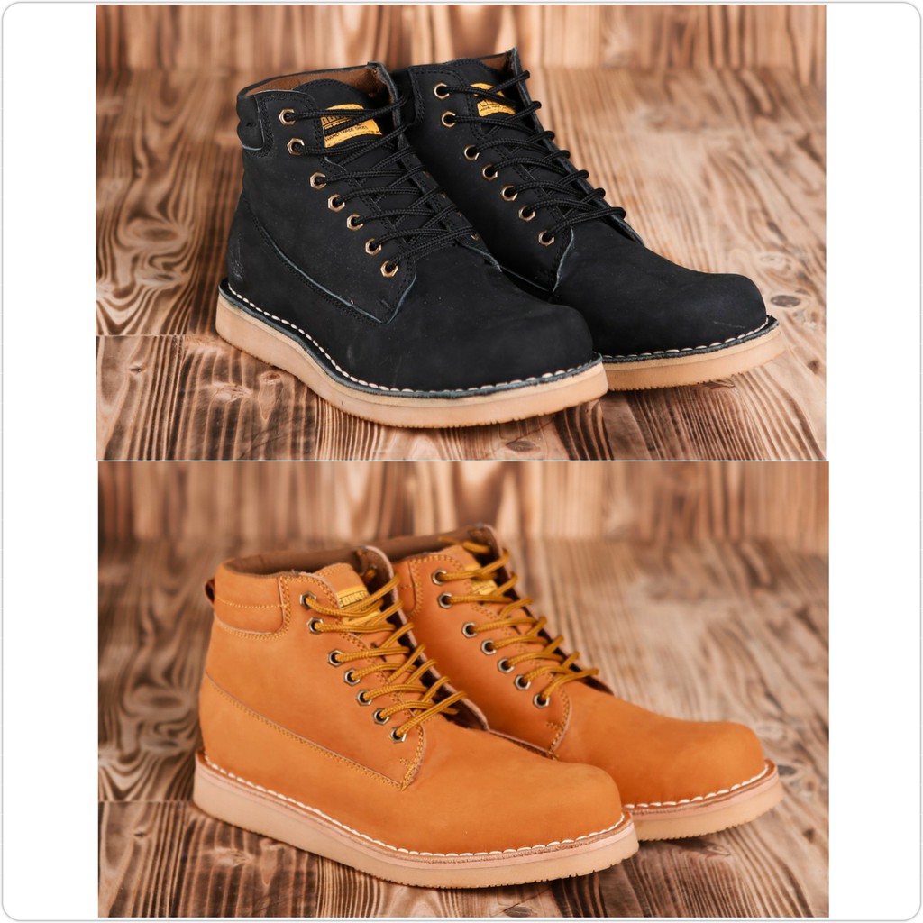 TERBARU Sepatu Boots Pria Original Country Boots Safety Touring Ujung Besi Kasual Biker Kulit Asli