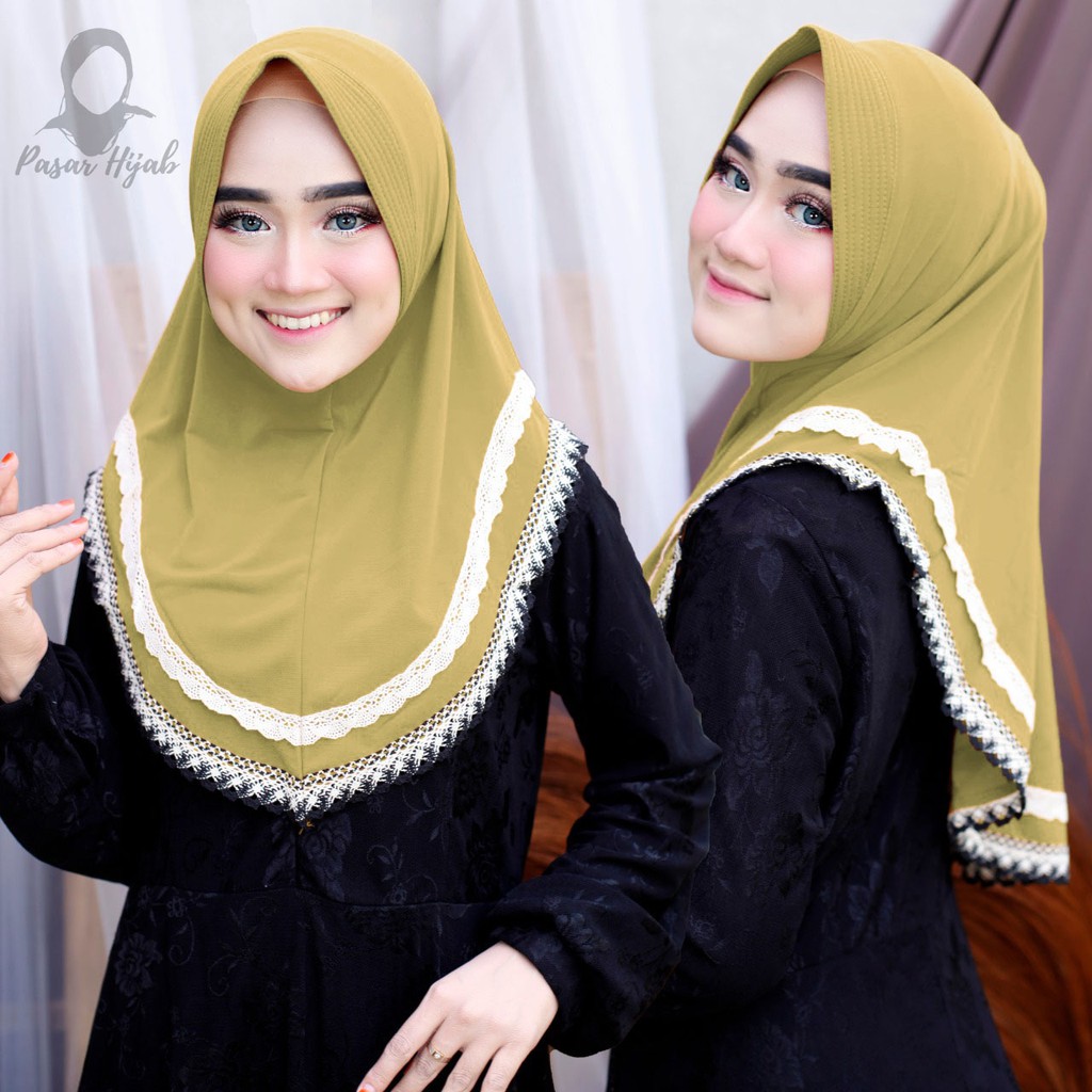 Jilbab Instan Inayah Hijab Instan Jersey Premium Kerudung Bergo Pasar Hija'b